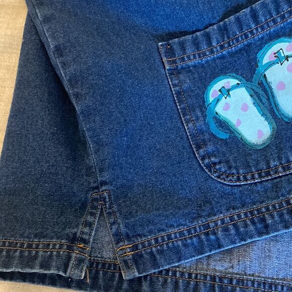 Casey Coleman NWOT Hand Painted Denim Barn Jacket in Dark Wash. Size S/M. - Picture 8 of 10